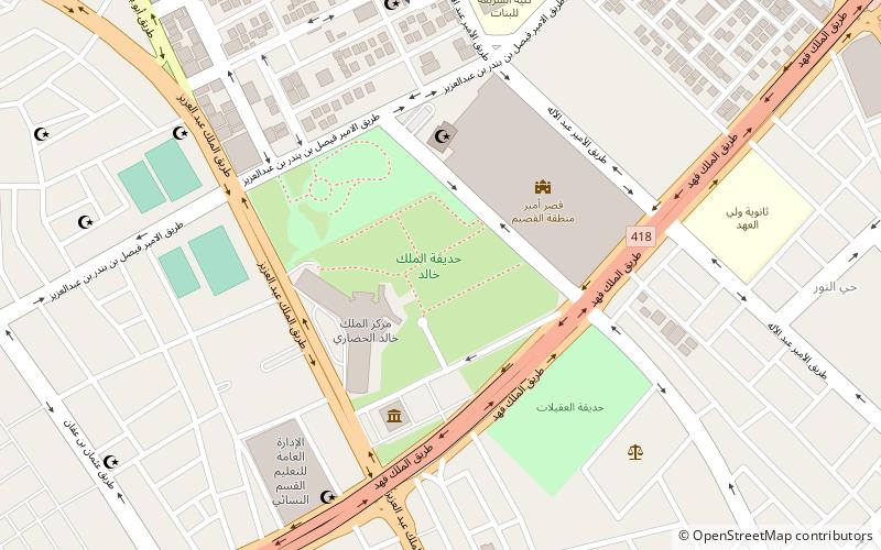 king khalid park burajda location map