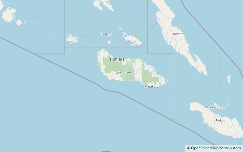 mount makarakomburu isla de guadalcanal location map