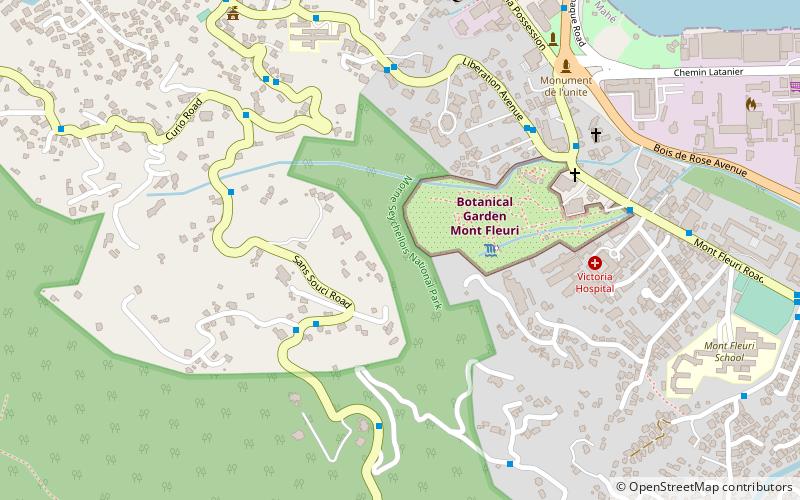 Victoria Botanical Gardens location map