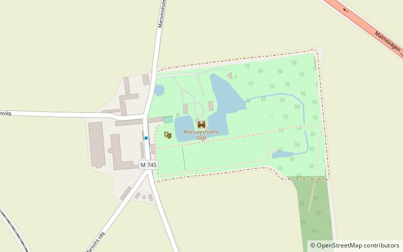 Marsvinsholm Castle location map