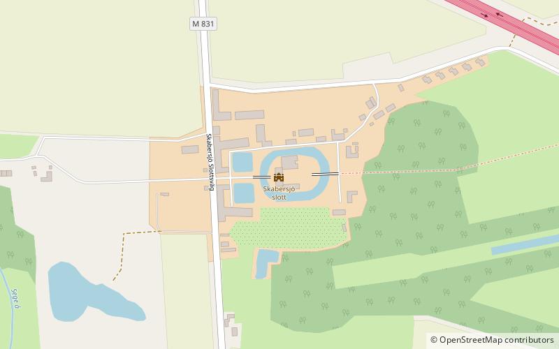 Skabersjö Castle location map