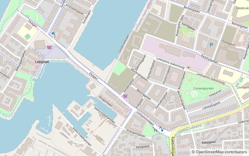 Limhamns hamnområde location map