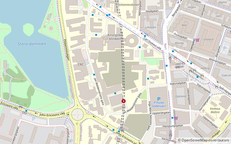 Universitetssjukhuset MAS location map