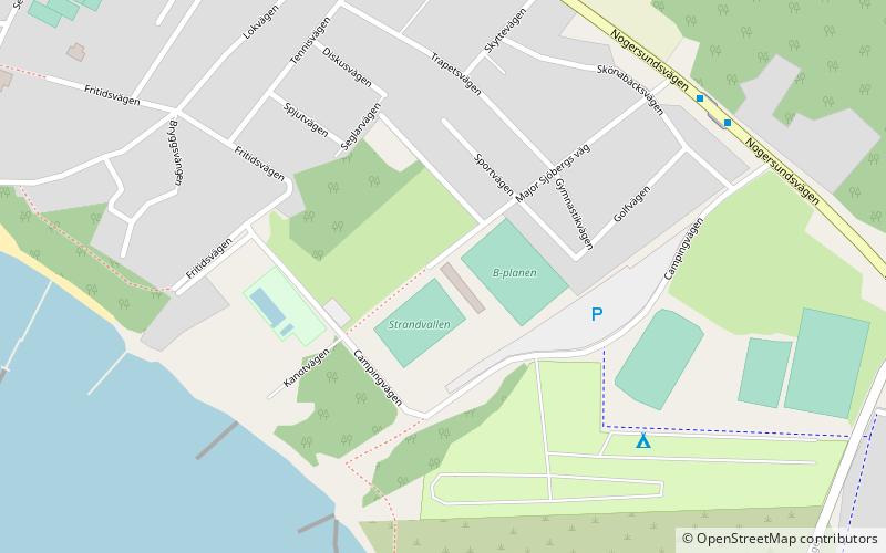 Strandvallen location map