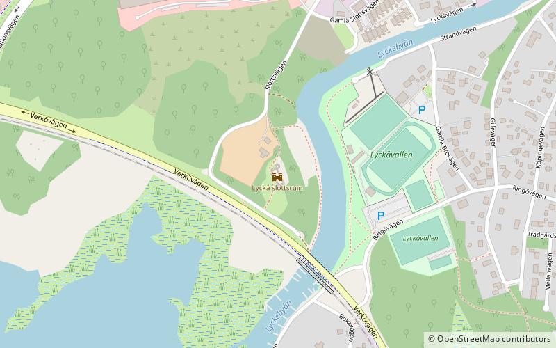 Lyckå slottsruin location map
