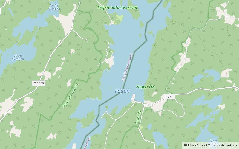 Fegen Lake location map