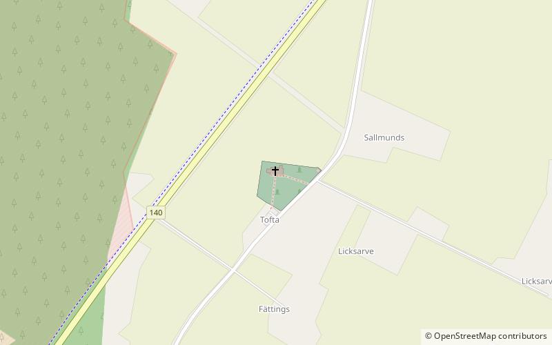 Tofta Church location map
