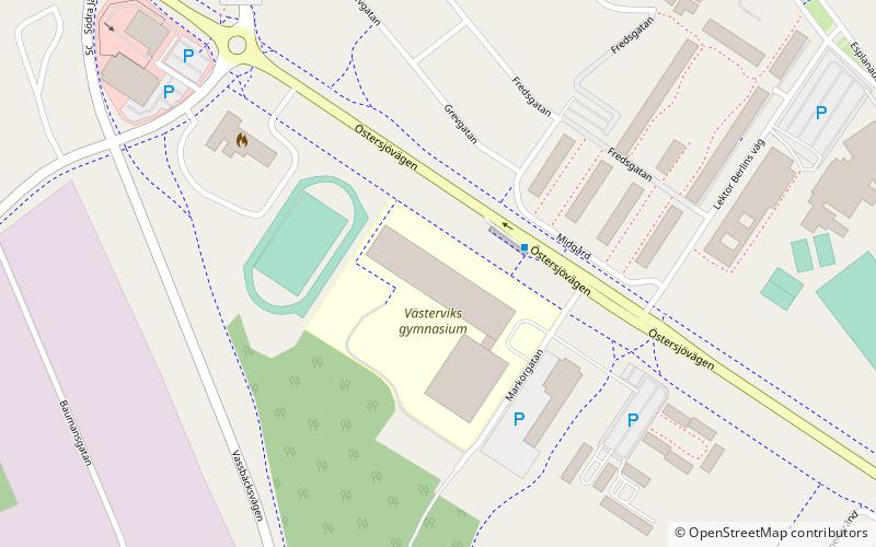 Västerviks gymnasium location map