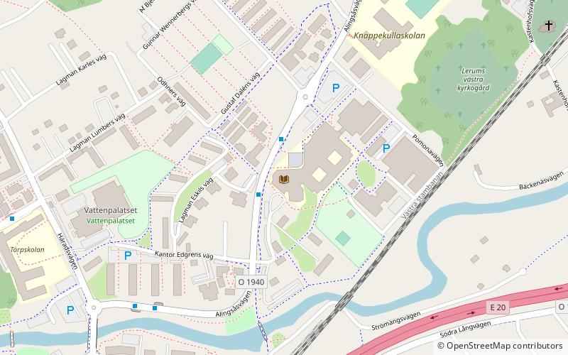 Lerums bibliotek location map