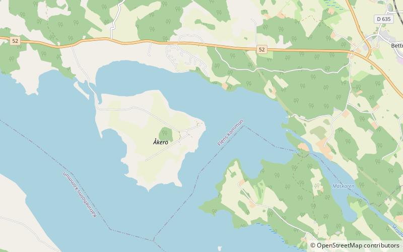 Åkerö Manor location map