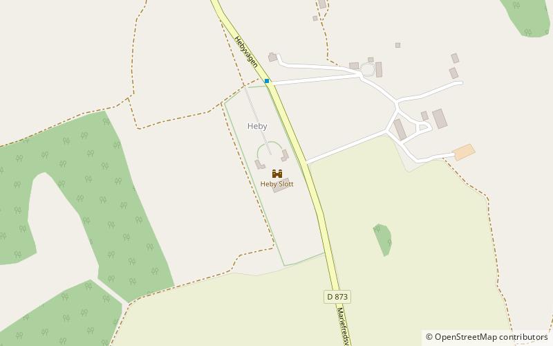 Heby Castle location map
