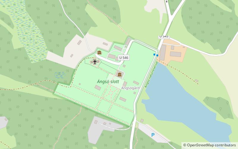 Ängsö slott location map