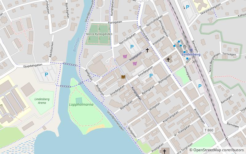 Lindesbergs bibliotek location map