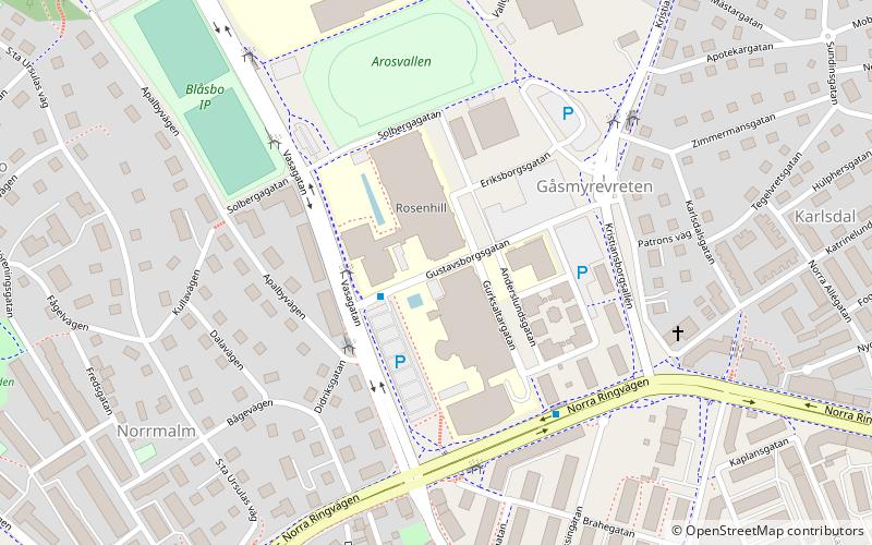Mälardalen University College location map