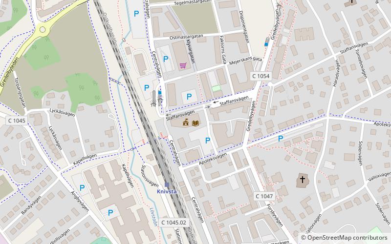 Knivsta bibliotek location map