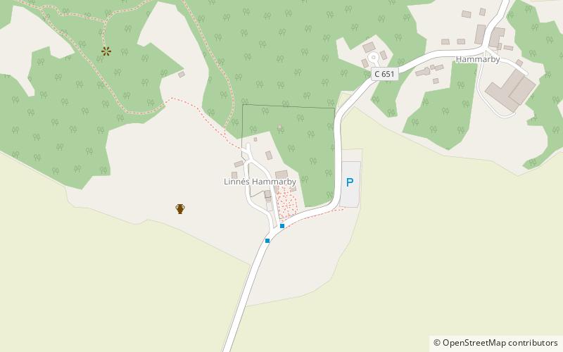 Linnaeus' Hammarby location map