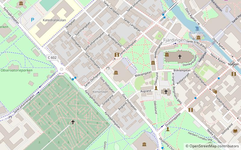 Uppsala University Coin Cabinet location map