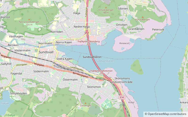 Sundsvall Bridge location map