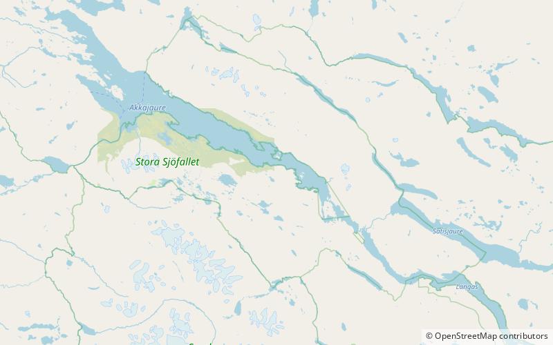 Stora Sjöfallet National Park location map