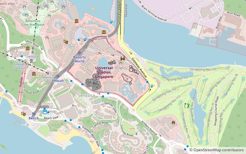 Universal Studios Singapore location map