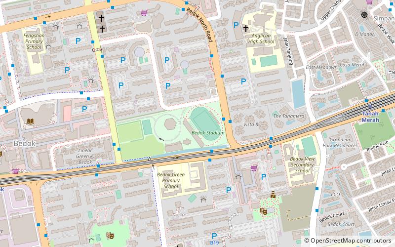 Bedok Stadium location map