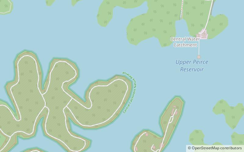 Upper Peirce Reservoir location map