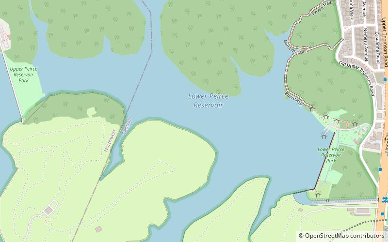Lower Peirce Reservoir location map