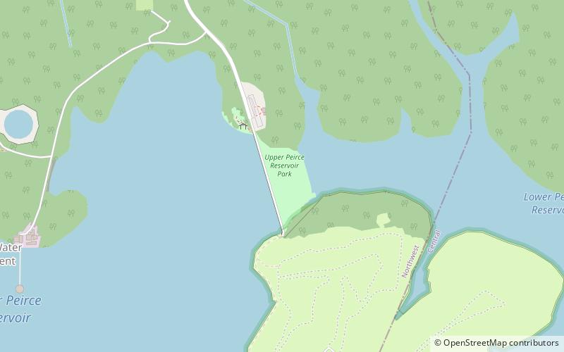 Upper Peirce Reservoir Park location map