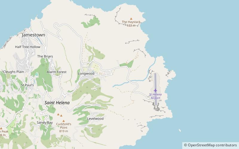 North-east Saint Helena Important Bird Area location map