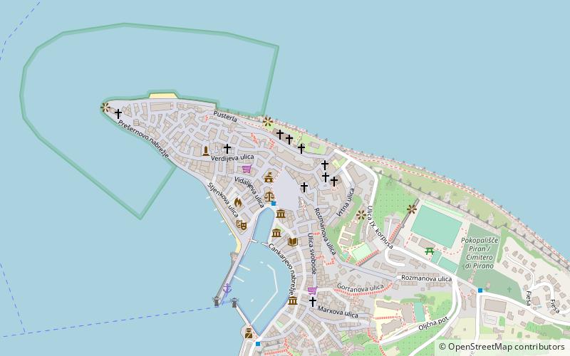 piran coastal galleries location map