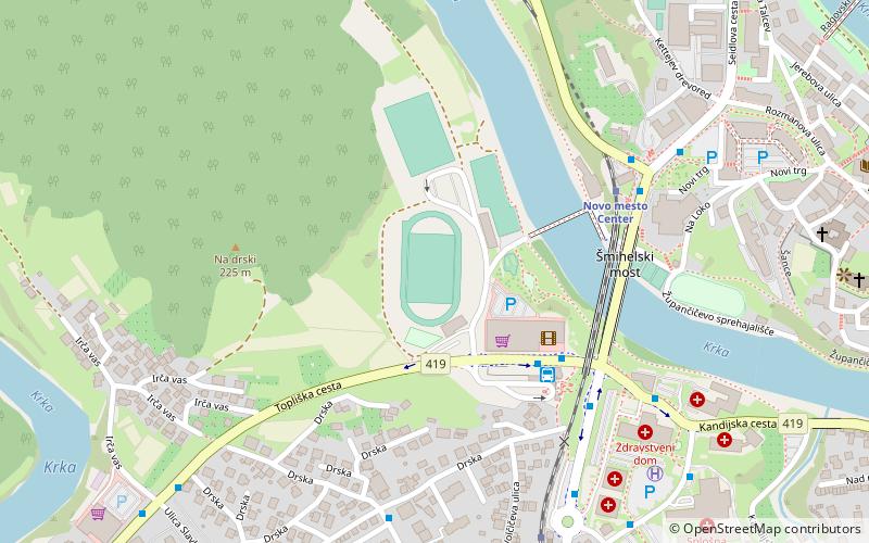 stadion portoval novo mesto location map