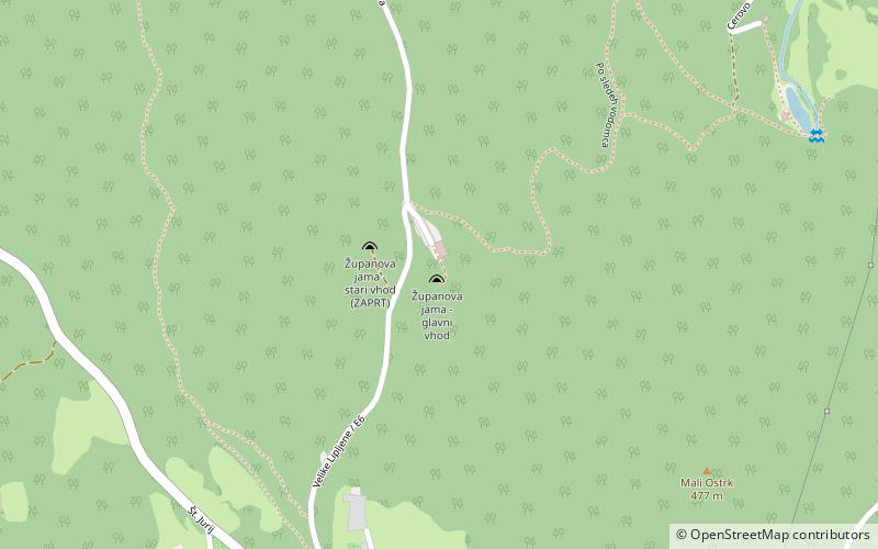 Županova jama location map