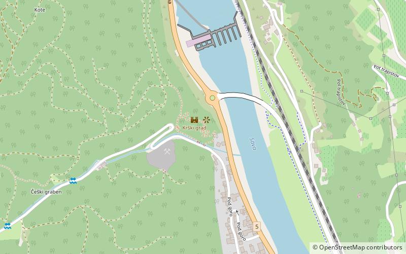 krsko castle location map