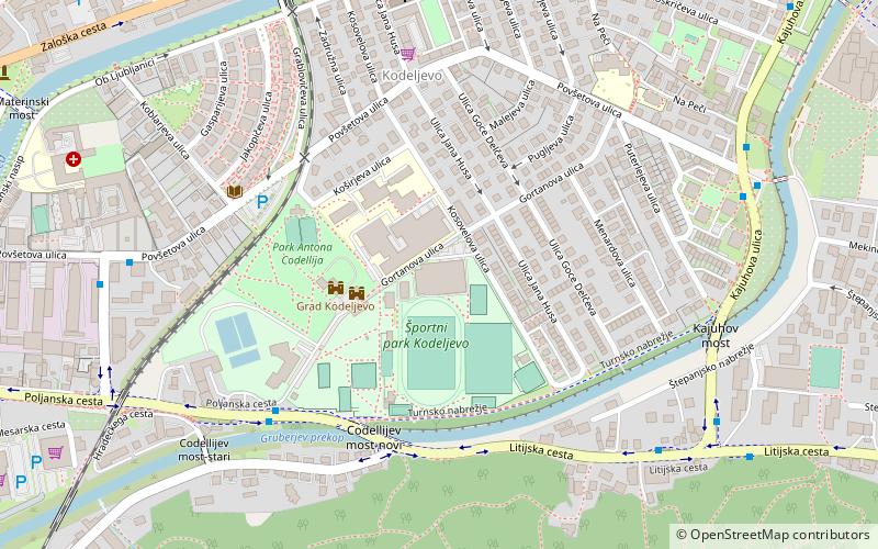 Kodeljevo Hall location map