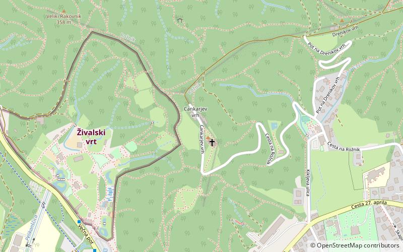 Rožnik Hill location map