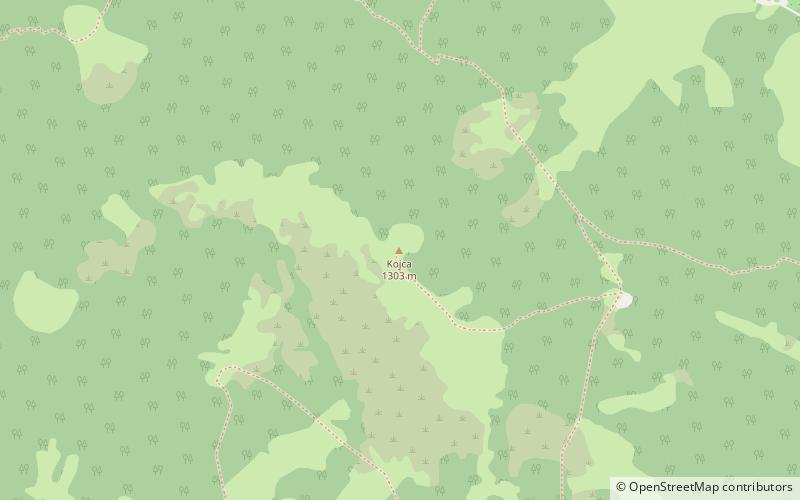 Kojca Mountain location map