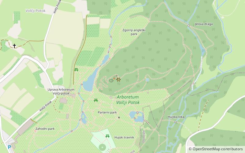 Volčji Potok Arboretum location map