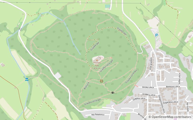 Tolmin Castle location map