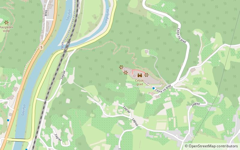 Zamek Cylejski location map