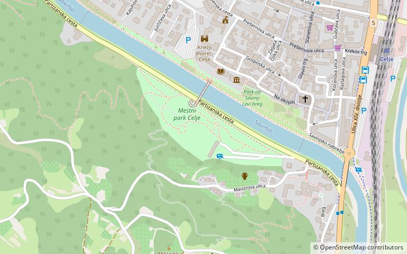 mestni park celje location map