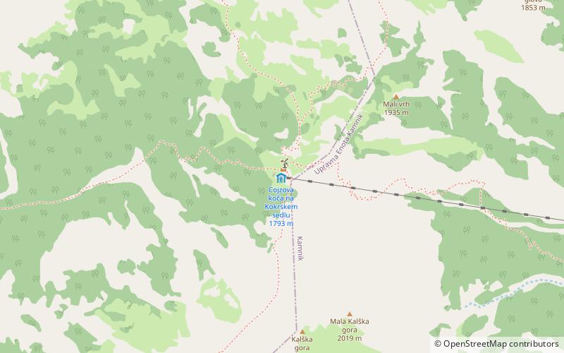 Kokrško sedlo location map