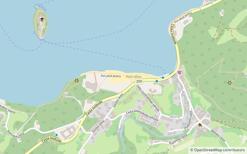 beach mlino location map