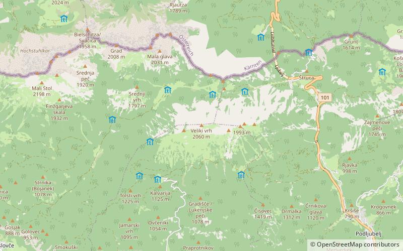 Begunjščica location map