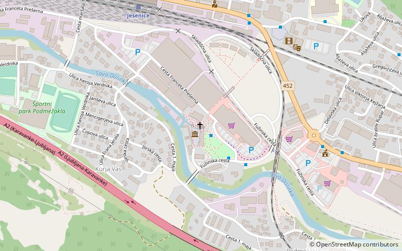 assumption of the virgin mary and rochs church jesenice location map