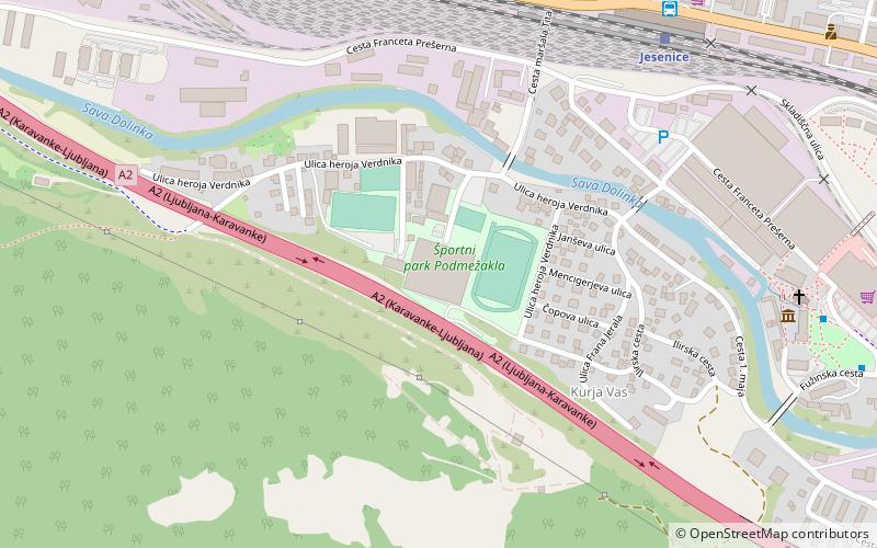 Športna dvorana Podmežakla location map