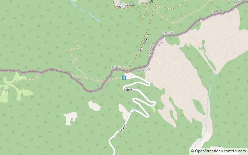 Loibl Pass location map