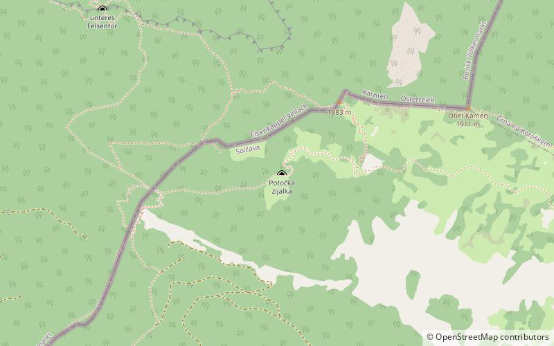 Potok Cave location map