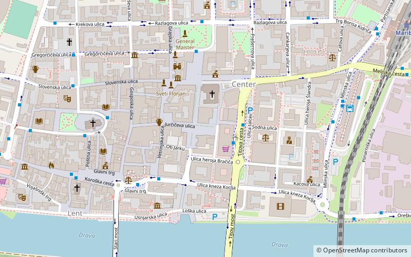 trg leona stuklja maribor location map
