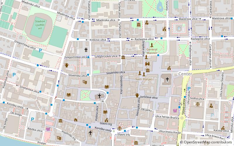 Poštna ulica location map