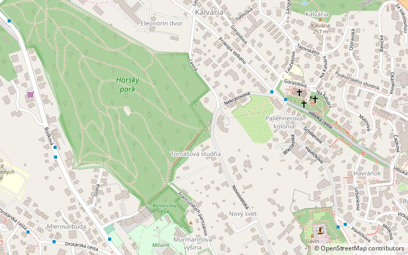 Edukačný chodník horský park location map